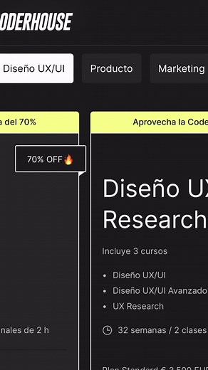 🌎 ¡Trabajar desde cualquier parte del mundo es posible! 🚀 Aplica el código MERCEMOLINAS para un 15% EXTRA extra en tu próximo curso o carrera en Coderhouse. 💻 Clases 100% online y prácticas que quedan grabadas. 👨🏻‍🏫 Aprende con expertos en la industria digital. | Coderhouse
