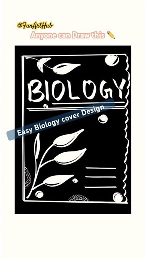 Easy Biology Cover Design /Front Page ideas #notebookcoverdesign #notesmaking #cutenotes