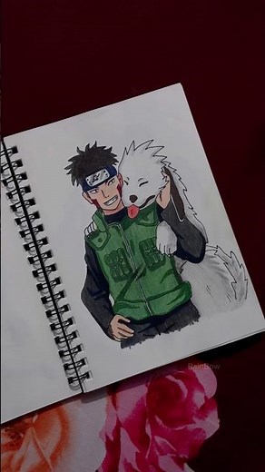 Kiba #viralvideo #anime #naruto #edms #art #drawing #kiba #howtodraw