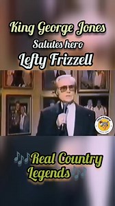 👑 King of Country, George Jones salutes his hero/idol Lefty Frizzell.... 👑 "I Never Go Around Mirrors" Lefty was one of the biggest influences (close race between Lefty & Hank Williams) on George's style of Country/singin'....& you can definitely hear the similarities in the way George/Lefty sing... ... On the George Jones Show.... 🎶 Real Country Music & Real Country Legends 🎶 #georgejones #leftyfrizzell #fypシ #countrymusicartist #CountryMusicHistory #CountryMusicLegacy #CountryMusicVibes #c