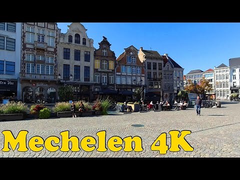 Mechelen, Belgium Walking tour [4K]. Historic city of Flanders.