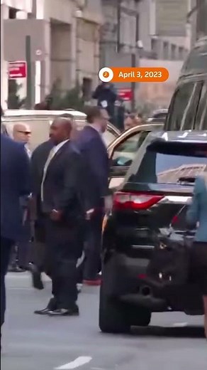 Donald Trump arrives at Trump Tower in New York ahead of arraignment