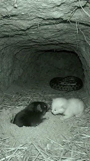 Brave Moles Save Kitten from a Giant Snake's Den 🐱⛏️🐍 #shorts