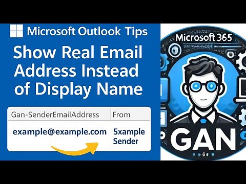Microsoft Outlook Tips: Show Real Email Address Instead of Display Name in Inbox view!
