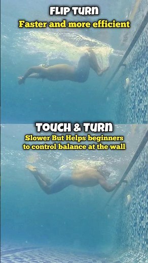 Fast Flip or Simple Touch in Swimming: Which Turn Is Better for You ? 🏊🏻 #swimmingtips #swimming
