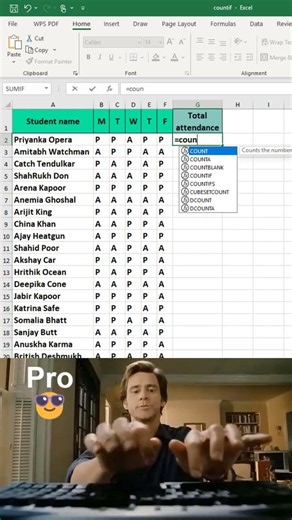 How to Use COUNTIF Formula in microsoft Excel 😱 #excel #office #spreadsheet