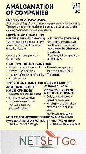 Amalgamation of Company Explained | Meaning, Forms, Objectives & Types