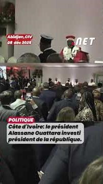 Ivory Coast - President Alassane Ouattara sworn in as President of the Republic.