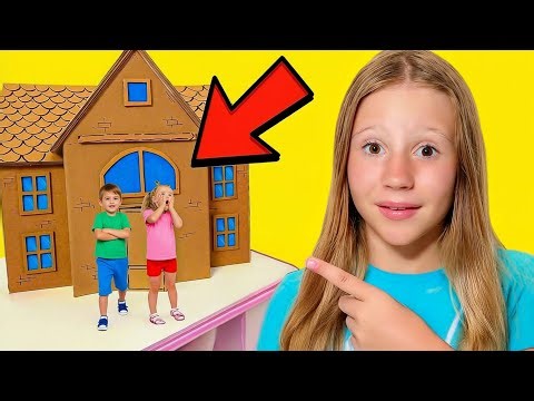 Nastya y amigas Inside the Cardboard House Challenge