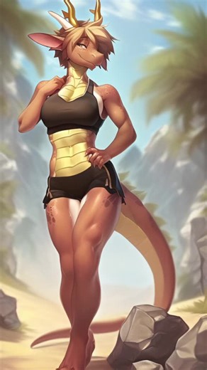 Like what you see? Got any ❤️❤️❤️ for me? #furry #art #furryart #aiart #anthro #dragongirl #monstergirl #furries #furryfandom #freckles #freckleddragons #dailydragongirls #artwork #lasciviouzeev