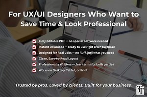 UX UI Designer Invoice Template – Editable Freelance Billing Form – PDF, Word, Excel - Digital Download - Etsy