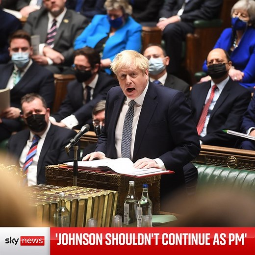 Here are the highlights from #PMQs as Boris Johnson apologised after admitting that he attended a Downing Street garden drinks party in May 2020 and faced multiple calls to resign. More here: trib.al/nkrMoZz | Sky News