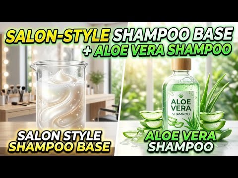 How to make Salon Style Shampoo Base+Aloe Vera Shampoo |Step by Step Hair-Friendly Formula #aloevera