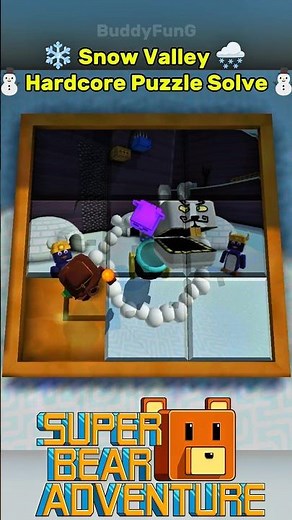 New Snow Valley Hardcore Puzzle Solved in Super Bear Adventure