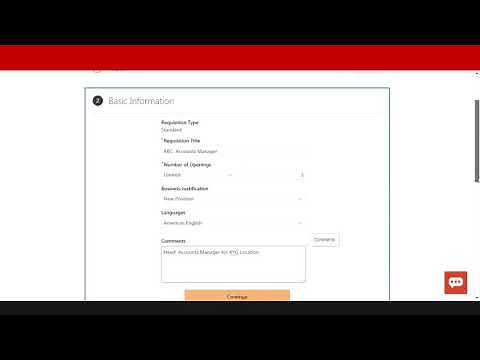 Oracle Recruitment Cloud - Job Requisition functionality