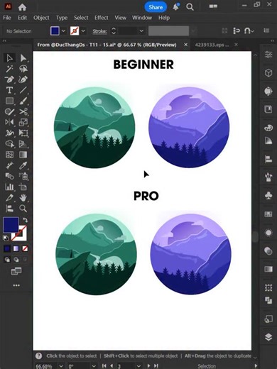 Đức Thắng on Instagram: "Adobe Illustrator 2026 – Tips to Change Color Artwork like a PRO #ducthangds #adobe"