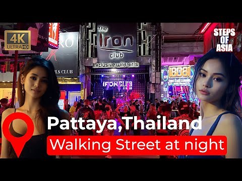 Pattaya Nightlife in Thailand: Real Walking Tour 4K