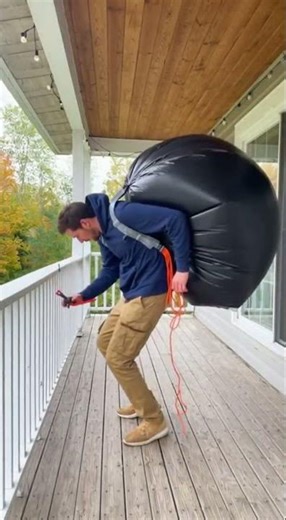 Crazy Guy Tests Strange Device on Balcony! ⚙️😳