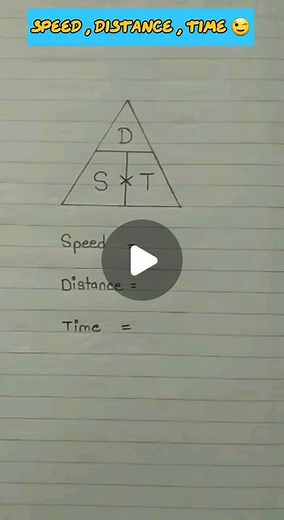 Parveen Techno on Instagram: "Speed , Distance , Time #maths, #speed #distance #Time . . . Easy trick to learn this formula of maths 🙃😃. Subscribe my YouTube channel your mare video."