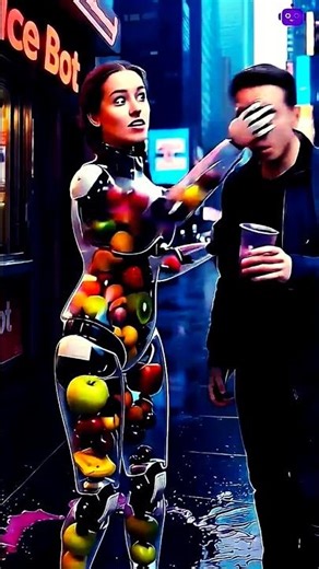 Juice Maker Robot vs Clumsy Customer #futuristic #humanoid #robot #technology #shorts #nyc