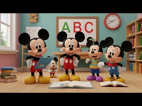 Mickey Mouse and Family Learning ABCs at School | Fun Alphabet Learning for Kids|