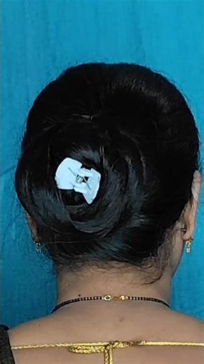 Cute High Bun Hairstyle 😍 | Easy Juda with Clutcher 💫 #shorts #viral #hairstyle