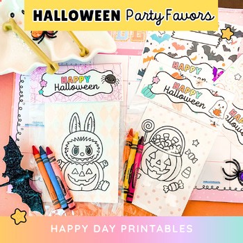 Halloween Party Favors | Printable Halloween Packs | Classroom Halloween Favors