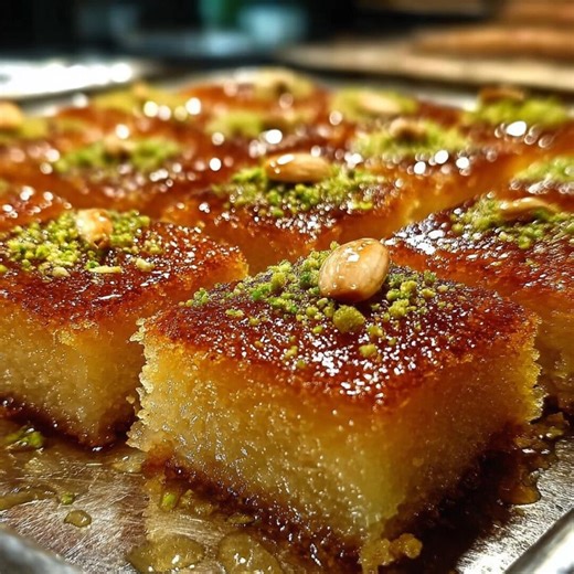 Easy Basbousa Recipe PDF | Middle Eastern Semolina Cake Recipe - Etsy