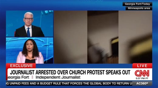 Georgia Fort exclusively speaks out about her arrest in connection to an anti-ICE protest at a St. Paul church she covered earlier this month. | Anderson Cooper 360