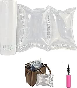 Air Pillows for Shipping with Pump Packaging Air Bags 400 Count Inflatable Shipping Supplies Box Filler Packing Materials Alternative to Packing Peanuts, Purse Stuffers for Shape 3.54" x 7.87"