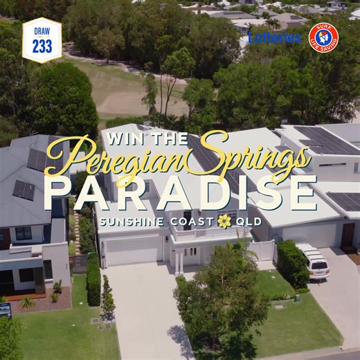 Win the $3.2 Million Peregian Springs Paradise! Located on the Sunshine Coast, this 4-bedroom prize home package includes luxury interiors, $10,000 in gold, magnificent living spaces and a shimmering pool. Support our beach heroes, and you could change your life for as little as $2! Get your ticket at surflottery.com.au | Surf Life Saving Lotteries