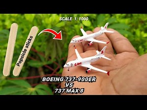Insane Build BOEING 737-900 and 737 Max 8 miniature from ice cream sticks