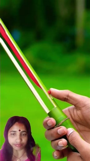 bamboo pencil balloon creation with slingshot bamboo sticks