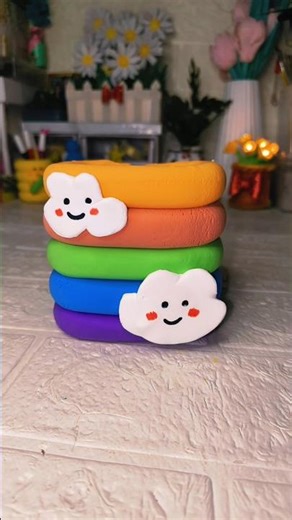 DIY rainbow 🌈 pen holder tutorial #youtubeshorts #diy #craftideas #jaisona #viral