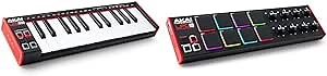Beat Maker Bundle - AKAI Professional LPK25 and LPD8 - USB MIDI Keyboard with 25 Synth Keys and USB MIDI Controller with 8 Responsive RGB MPC Drum Pads, with Music Production Software