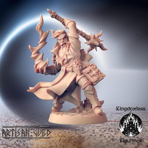 Human Wizard Mini | Artisan Guild RPG Miniature | Battle Mage - Etsy