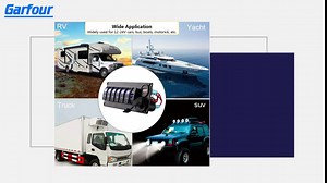 Jiaying Rocker Switch Panel Aluminum Marine Boat Rocker Switch Panel 6 Gang with Dual USB Slot Socket + Cigarette Lighter + Digital Voltage Display LED Light for Car Rv Vehicles Truck