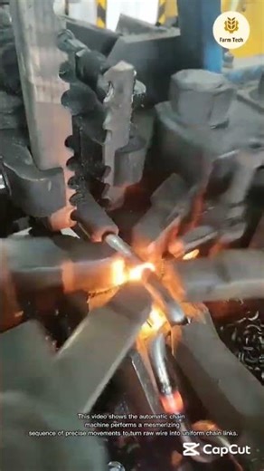The process of automatic chain welding machine