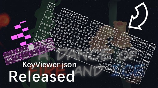 [ADOFAI/KeyViewer]适用于12键及75配列键盘的KeyViewer全按键显示预览