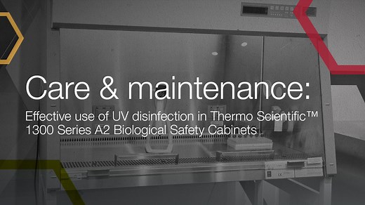 Care & maintenance: Effective use of UV disinfection in Thermo Scientific 1300 Series A2 Biological Safety Cabinets - Scientific Videos | Thermo Fisher Scientific US