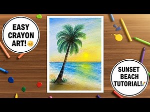 This Drawing will make you FEEL like you're there / Wax Crayons Drawing For Beginners