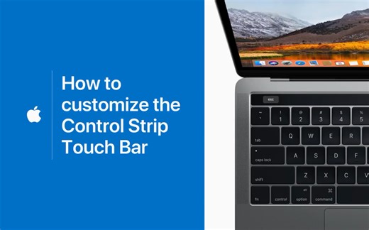 苹果支持 教程 How to Customize the Control Strip Touch Bar — Apple Support