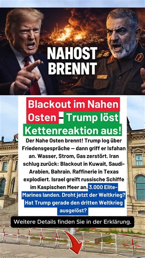 Strom weg in Kuwait, Texas brennt — der Krieg eskaliert gerade!