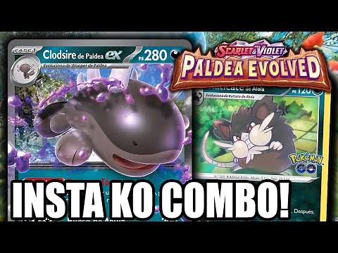El MEJOR deck de VENENO! CLODSIRE ex & RATICATE COMBO! - [ EVOLUCIONES EN PALDEA ][POKEMON TCG LIVE]