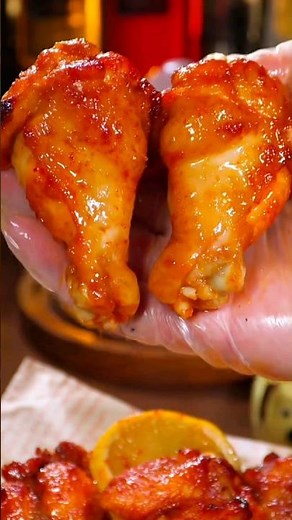 Crispy & Juicy Air Fryer Lemon Orleans Chicken Drumettes Recipe! 🍗🍋 #AirFryerRecipes #ChickenWings