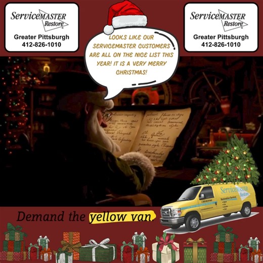Wishing our incredible community a Merry Christmas from ServiceMaster of Greater Pittsburgh!❤️ We stand by you during every season, especially the challenging ones! Celebrate the joy of the season with your loved ones today & always!🎄 #demandtheyellowvan #servicemasterofgreaterpittsburgh #smgpnowhiring #heroesdriveyellowvans #merrychristmas | Servicemaster of Greater Pittsburgh
