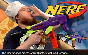 Walcom评测Coathanger晒衣架3d打印NERF类海绵软弹发射器_哔哩哔哩_bilibili