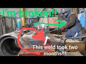 HUGE welding repair stresses me out ! ten ton and it's broke in half! HEAVY ENGINEERING!