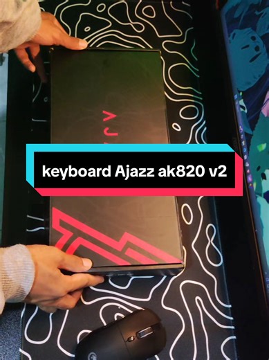 Keyboard Ajazz ak820 v2 monochrome Red Switch #fyp #keyboard #ajazz #setup #TechTok