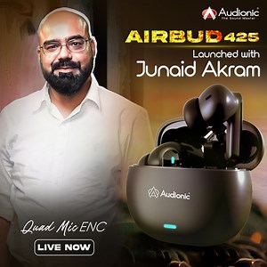 1.8K views · 16K reactions | Whether it’s fashion, sound quality, gaming, workouts or calls. The Airbud 425 with Quad Mic enabled ENC has got Junaid Akram covered. He already loves it, do you? Shop Now: https://audionic.co/products/airbud-425 #Earbuds #Wirelessearbuds #Airbud425 #Audionic #junaidakram #khalibali #ganjiswag | Audionic - The Sound Master | Facebook
